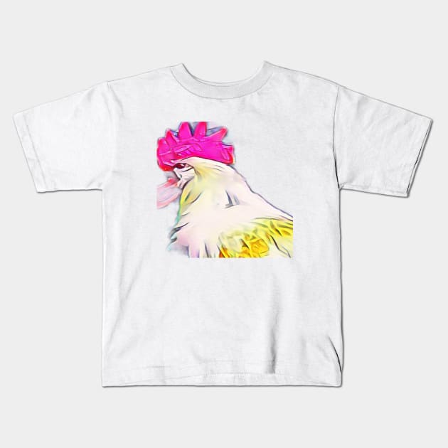 Murphy the Rooster Kids T-Shirt by Pastoress Smith